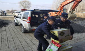 大栗子边境派出所民警走进临江市社会福利服务中心开展慰问活动