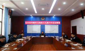 马关出入境边防检查站党委会专题学习党的十九届六中全会精神