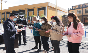 岩甲边境检查站开展反恐教育普法宣传活动