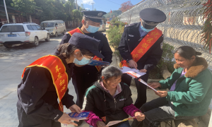 清水河出入境边防检查站勐捧分站开展“110宣传日”法制宣传活动
