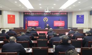 沙市区公安分局组织开展党的十九届六中全会精神专题讲座