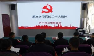 丙中洛边境检查站多举措学习贯彻党的二十大精神