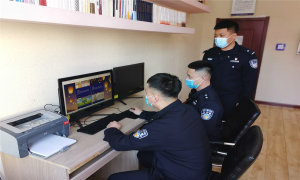 临江边境管理大队民警网上祭英烈