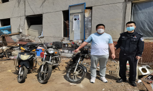 向上边境派出所查获一起盗窃摩托车案
