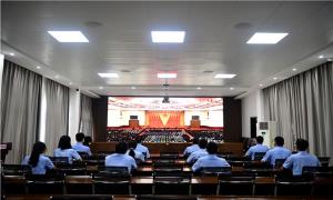 三亚出入境边防检查站组织观看庆祝中国共产主义青年团成立100周年大会盛况