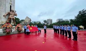 北海机场出入境边防检查站举行烈士祭奠活动