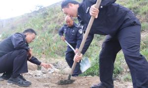 警民携手添新绿