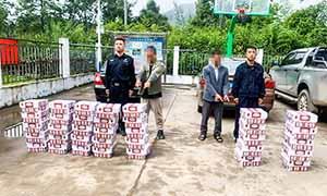 云南临沧移民管理警察连续查获走私香烟案，案值5.81万元