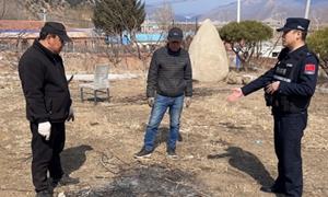 红光边境派出所多措并举开展“杜绝烧荒 共护安全”活动