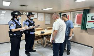 秦皇岛边检站助力山海关船厂新造船舶启航出港