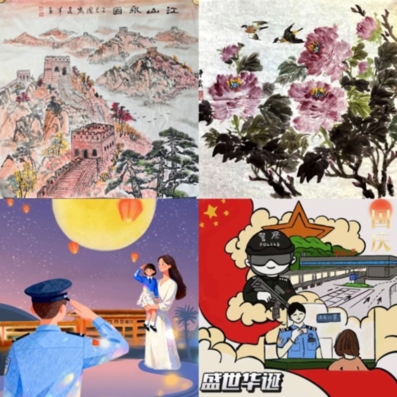 皇岗边检站民警创作绘画漫画作品.jpg 皇岗边检站民警创作绘画漫画作品.jpg