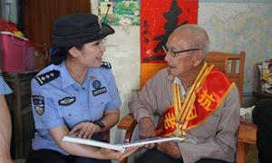 梧州边检站走访老兵汲取奋进力量