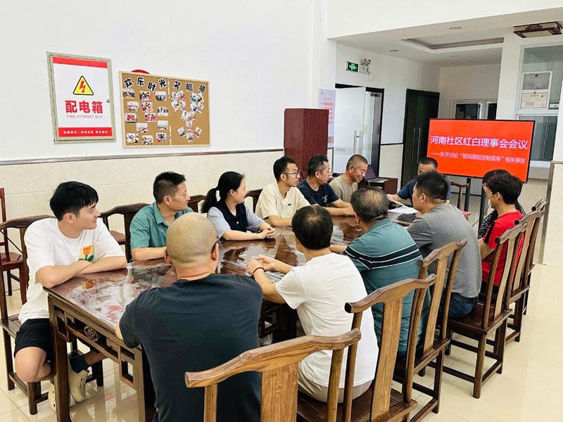 江苏省苏州市张家港经开区(杨舍镇)河南社区依托“红白理事会”讨论移风易俗定制菜单相关事宜.jpg 江苏省苏州市张家港经开区(杨舍镇)河南社区依托“红白理事会”讨论移风易俗定制菜单相关事宜.jpg