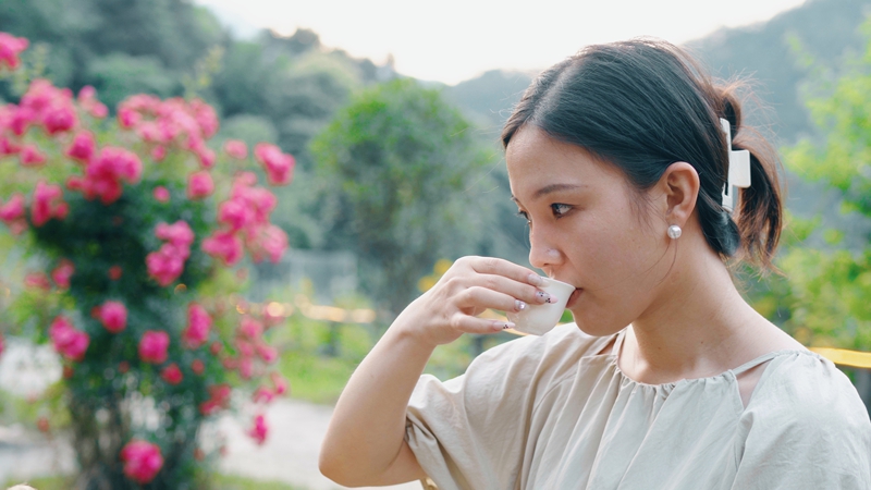 游客在山间泡茶品茶 嵩宣供图 (1).jpg