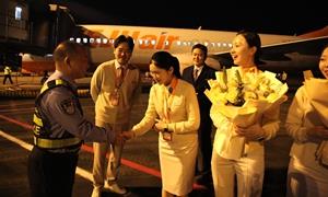 桂林边检站圆满完成大邱——桂林首航保障任务